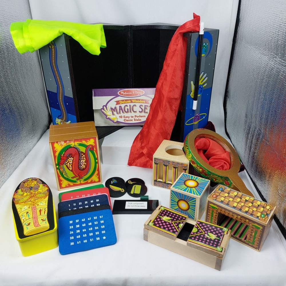 Melissa & Doug Deluxe Woodenβ Magic Set 8 Classic Tricks *READ